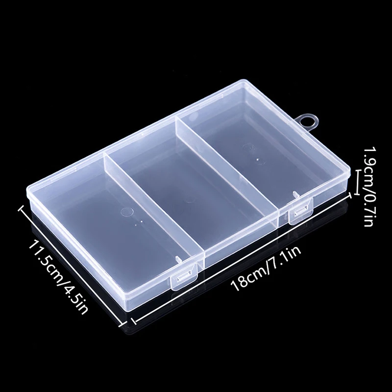 Transparent With Cover Rectangle Vertical 3 Grid Eyelash Extension Tool Storage Box Glue Tweezer Holder Makeup Organizer