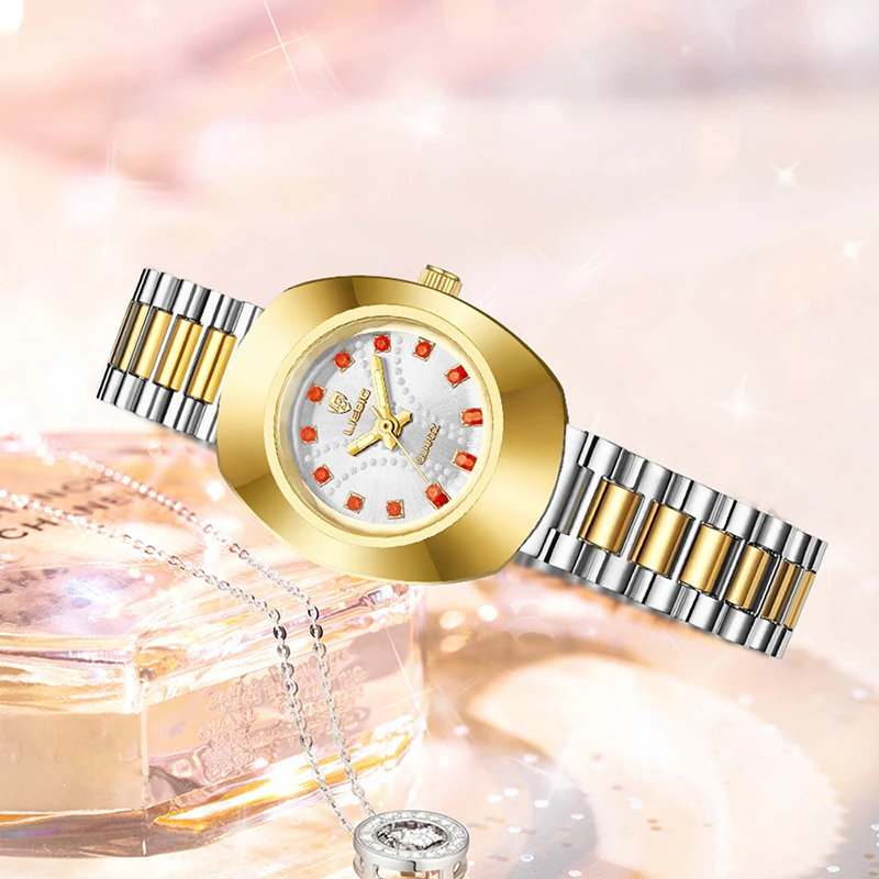 ساعة LIEBIG الفاخرة الأصلية للنساء كوارتز ساعة يد من أفضل العلامات التجارية للسيدات ساعة مقاومة للماء ساعات بشريط من الفولاذ المقاوم للصدأ