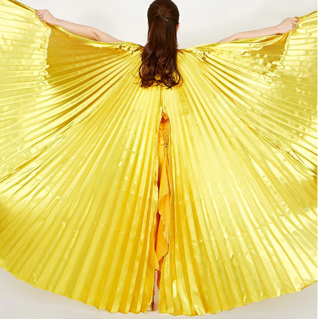 Costumi per adulti con ala di danza del ventre a 360 gradi, oggetti di scena per festival, rosso