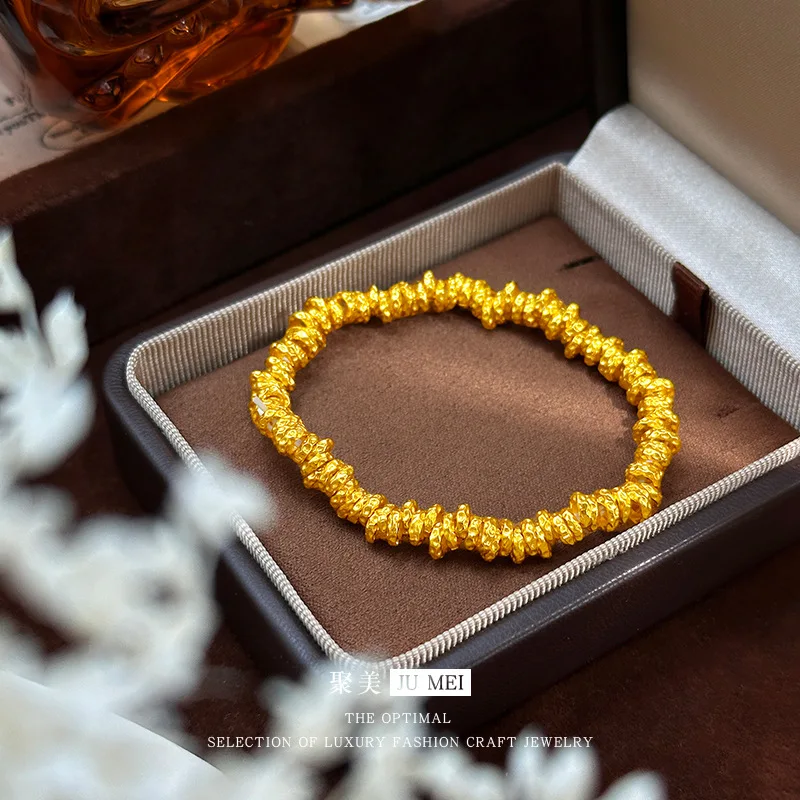 9999 24K real gold store same style women's gold bracelet fashion gift luxury jewelry