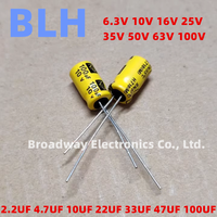 10PCS NP Poleless Audio Capacitor 6.3V 10V 16V 25V 35V 50V 63V 100V 2.2UF 4.7UF 10UF 22UF 33UF 47UF 100UF