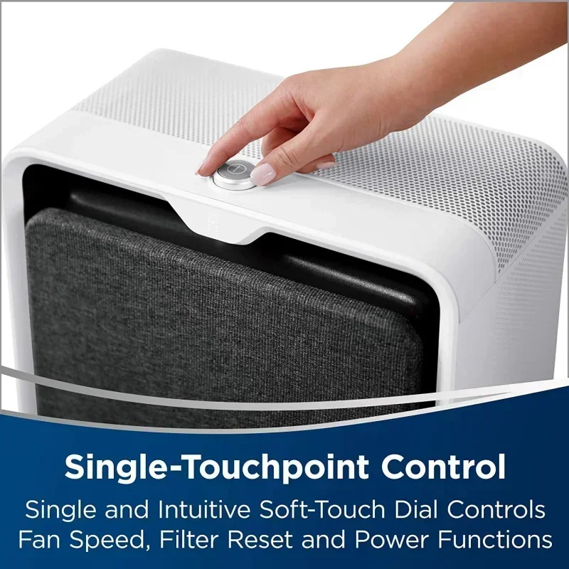 DD2ABISSELL air320 Smart Purifier with HEPA and Carbon Filters for Large Room and Home,Quiet Bedroom Air Cleaner,Auto Mode,2768A