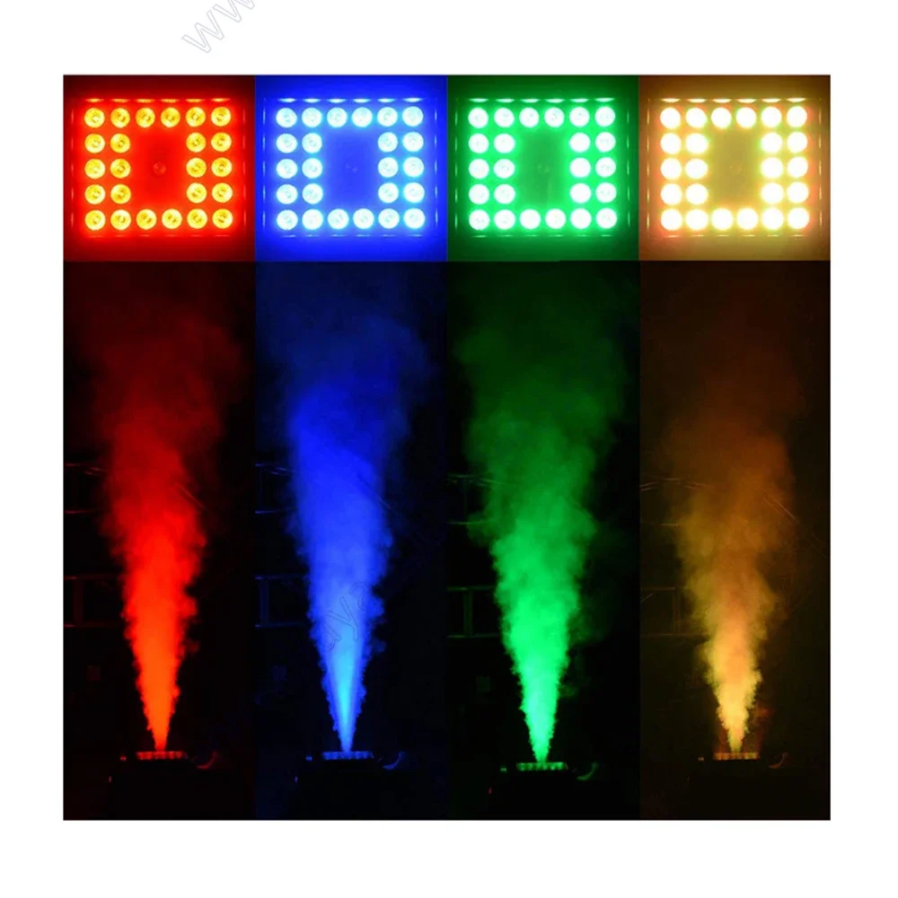 1500w Smoke Machine Color Changing RGB  24 Led Colorful Fog Led Stage Disco Dj Party Night Club Concert Pylons Event Decoration