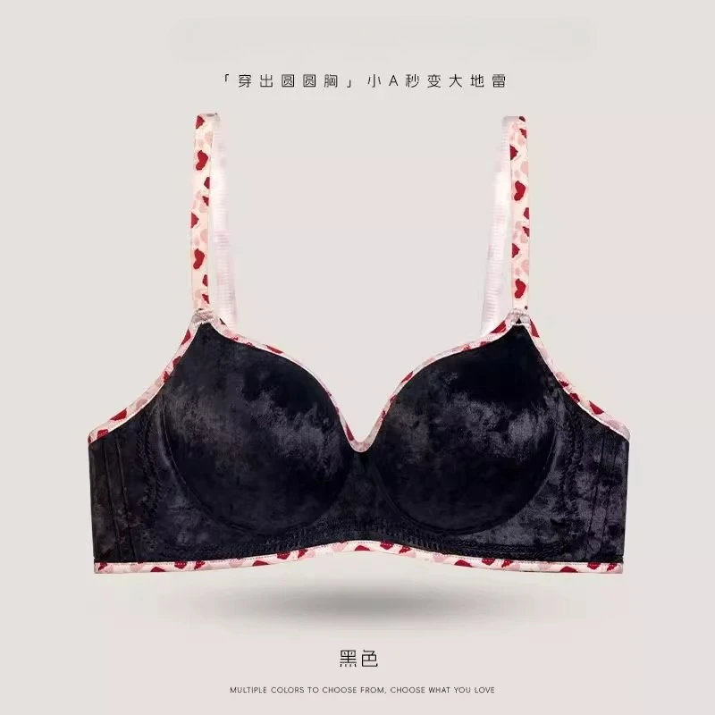 Sexy Französisch Stil Winter Samt Bh Frauen Verdickt Warme Push-Up Dessous Lift Enhancer Schöne Zurück Figur Gestaltung MOYISU AB