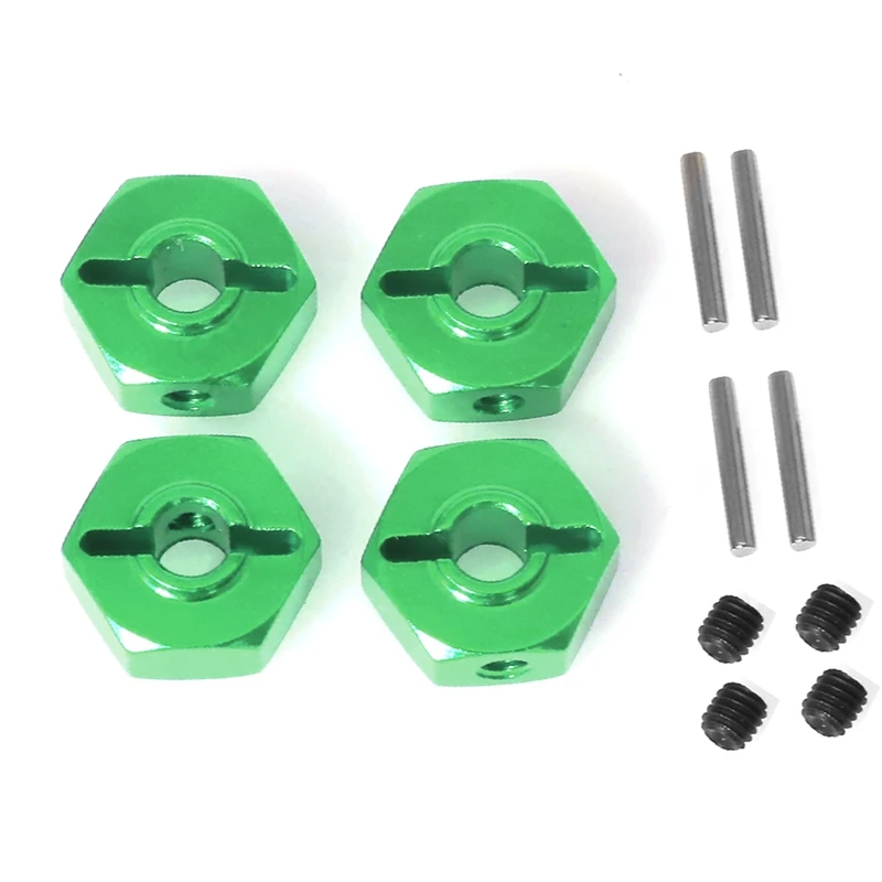 RC Car Upgrade Adapter Hexagon 12mm Kit for LOSI 1/18 Mini LMT 4X4 Brushed Monster Truck RC Car Upgrade Parts Green