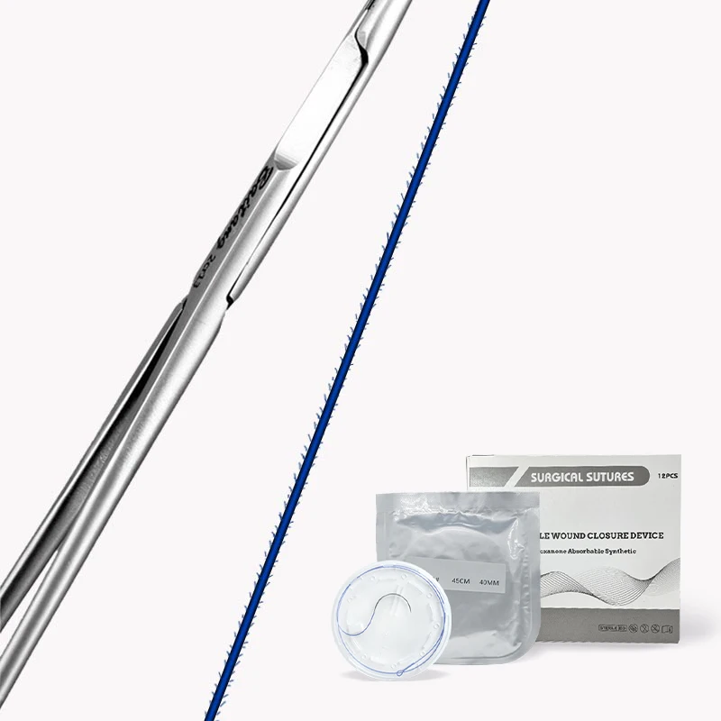 رائجة البيع ماصة الترس الموضوع الحيوانات الأليفة استخدام PGA Pdo الغرز الجراحية مع إبرة العقيمة حزمة فردية PET المواد الاستهلاكية الجراحية