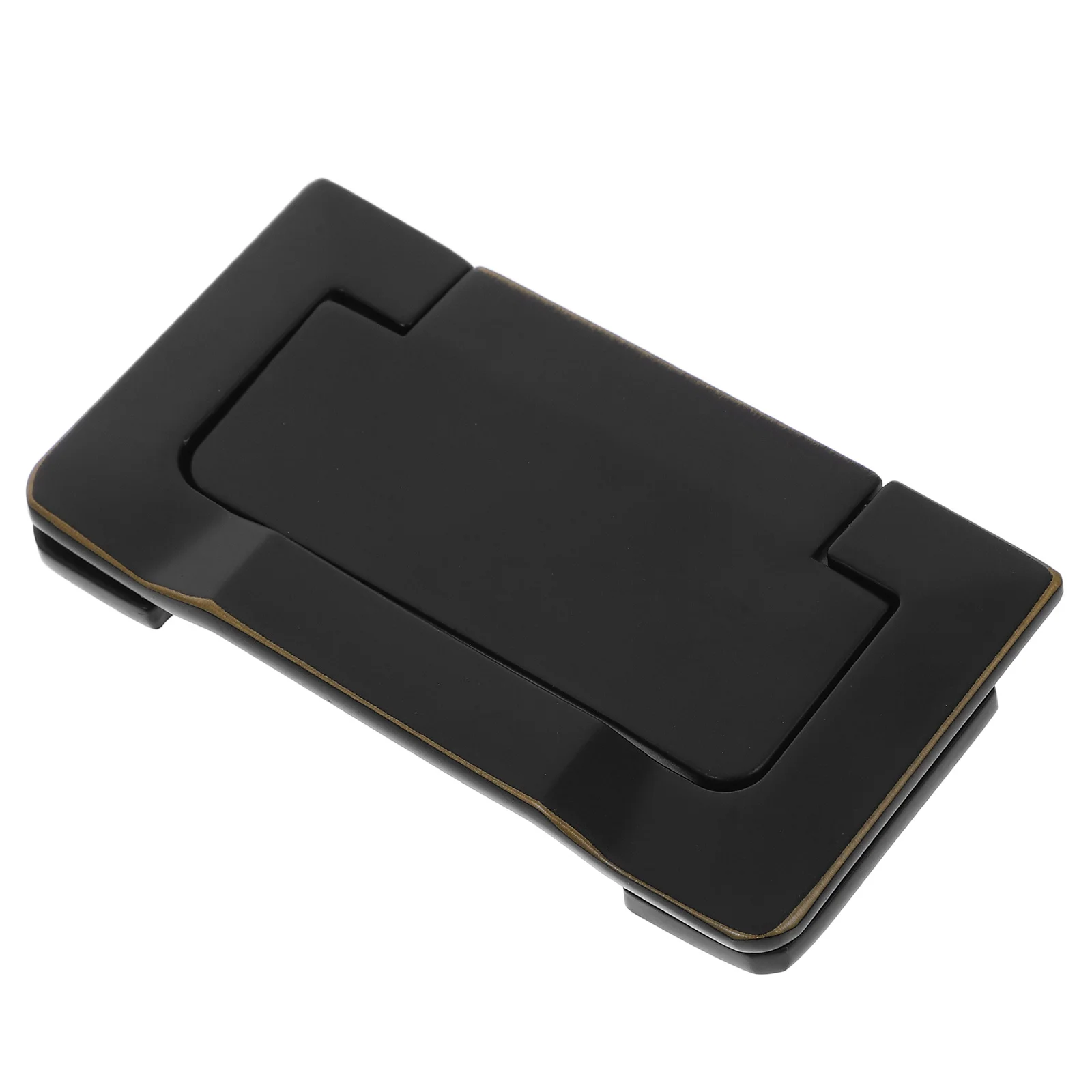 درج مخفي يسحب مقبض كابينة من سبائك الزنك الأسود لخزانة الملابس وقبضة أثاث غائرة غير مرئية #2