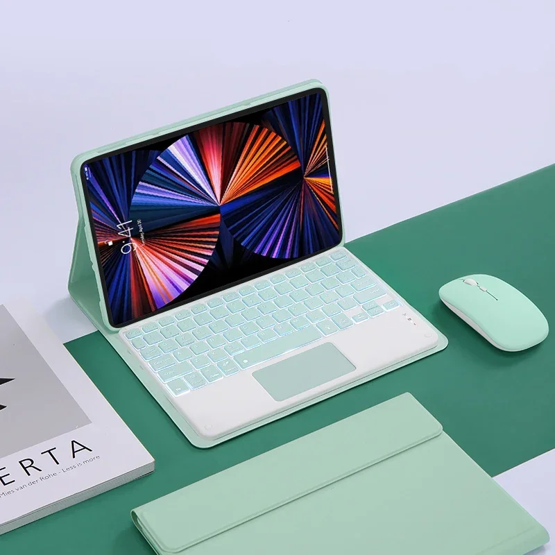 

Чехол-клавиатура с подсветкой и Bluetooth для планшетов Xiaomi Pad 6 и Pad 6 Pro 11 дюймов, беспроводная клавиатура с испанской раскладкой, магнитный чехол-футляр