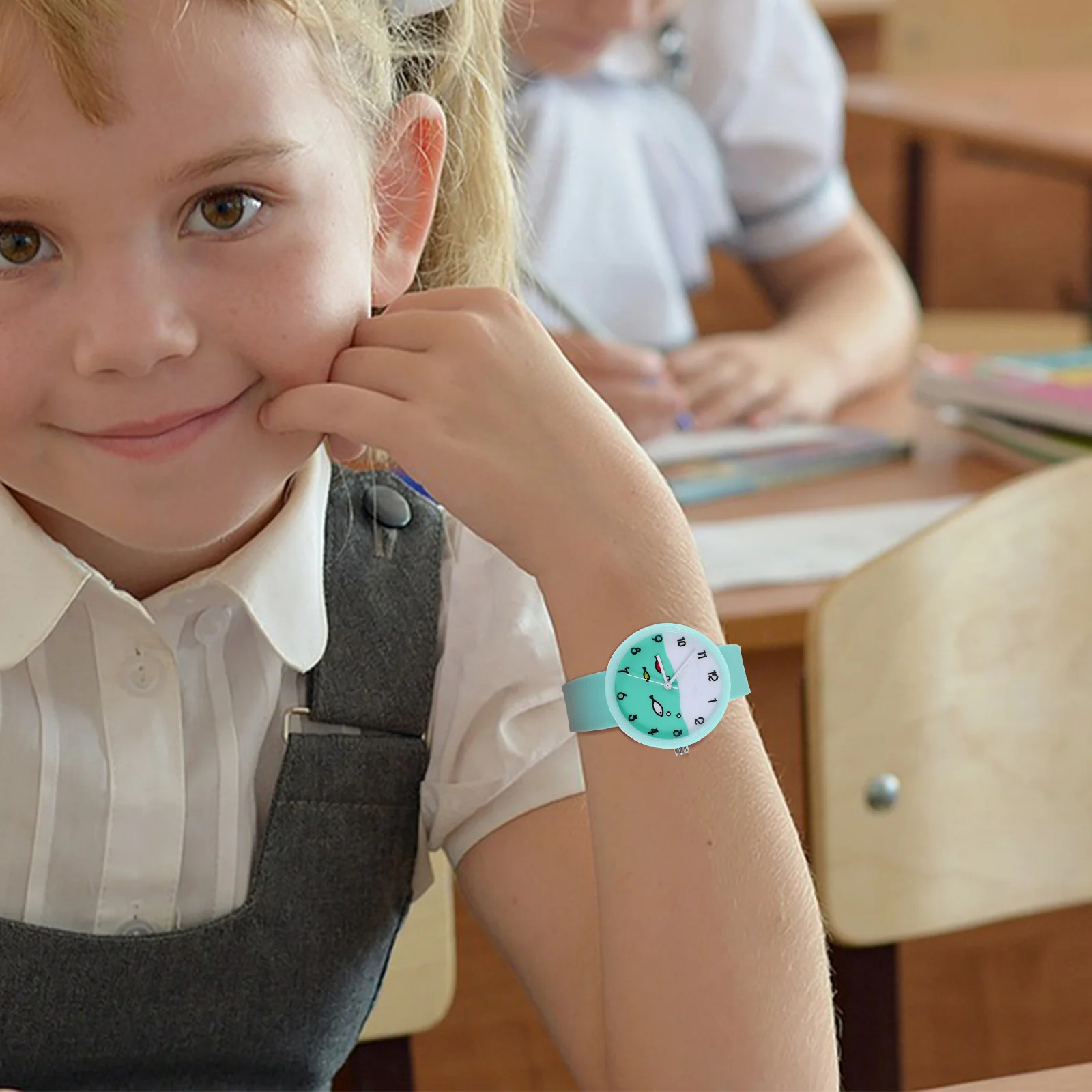 

Quartz Watch Cartoon Style Girls Student Watch Soft Casual Outdoor Use Accurate Timing Tool for Birthday