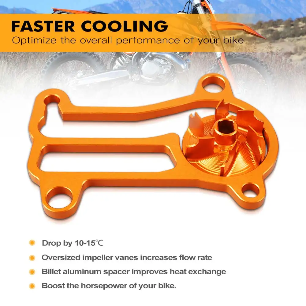 NICECNC ل KTM EXC 300 250 XC-W 300 2017-2019 دراجة نارية المتضخم مضخة مياه المكره برودة الألومنيوم SX XC 250 300 2017 2018