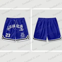 2024 Vintage Summer Los Angeles #23 Sport Drawstring Basketball Shorts Casual Vacation Beach Daily Life Kids/Adullt Trunks