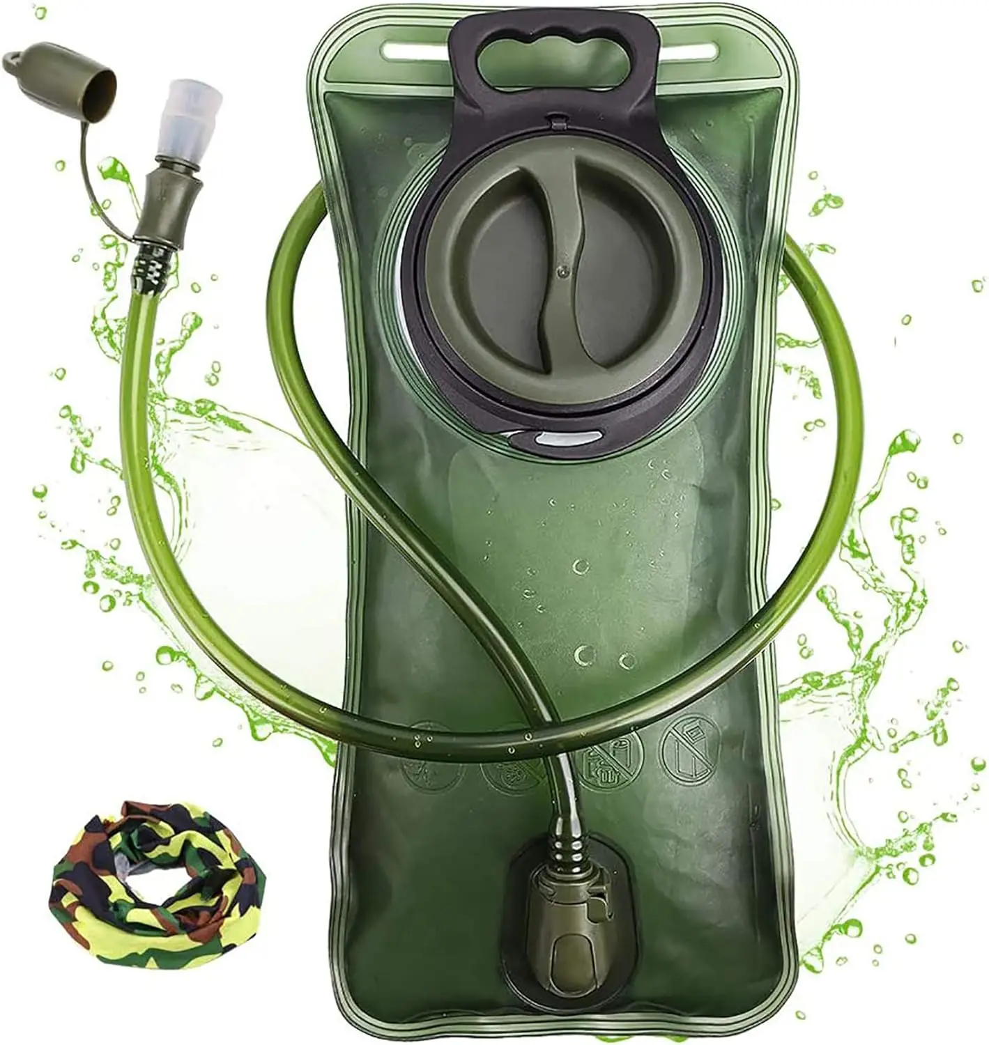 

Hydration Bladder 1.5-2-3L Water Reservoir for Hiking Backpack, BPA-Free Leak Proof Water Pouch for Camping Cycling Running