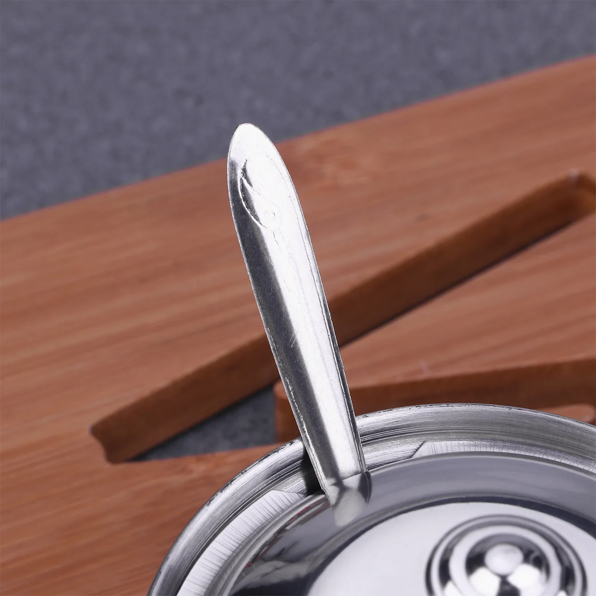 

Stainless Steel Seasoning Box Small Size 2-Pot Dustproof Lid Kitchen Spice Jars Salt Sugar Pepper Condiment Organizer