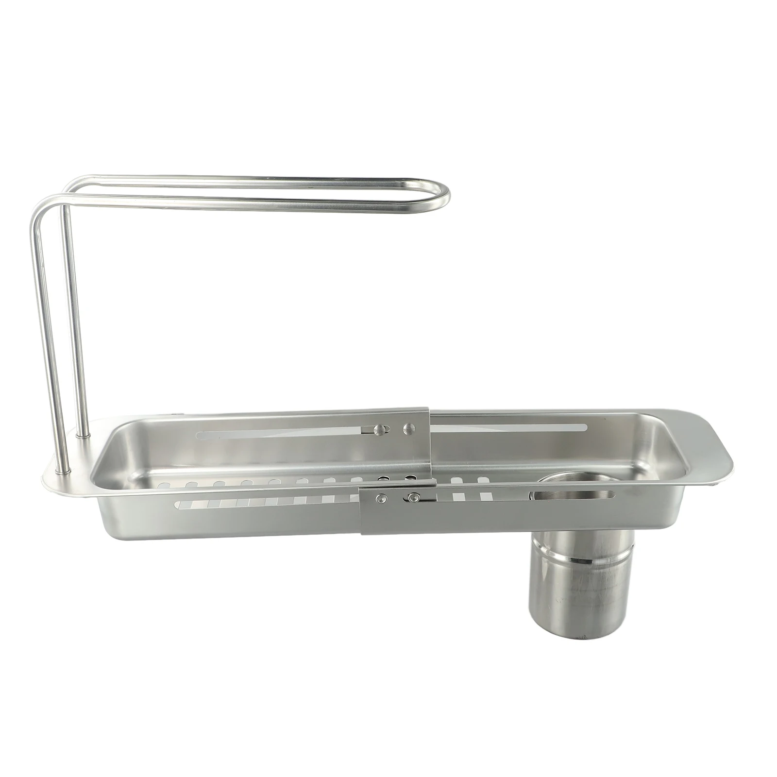 

Kitchen Sink Organizer Telescopic Sink Shelf Soap Sponge Holder Towel Hanger Sink Drain Rack With Drainer Basket Kitchen Gadgets