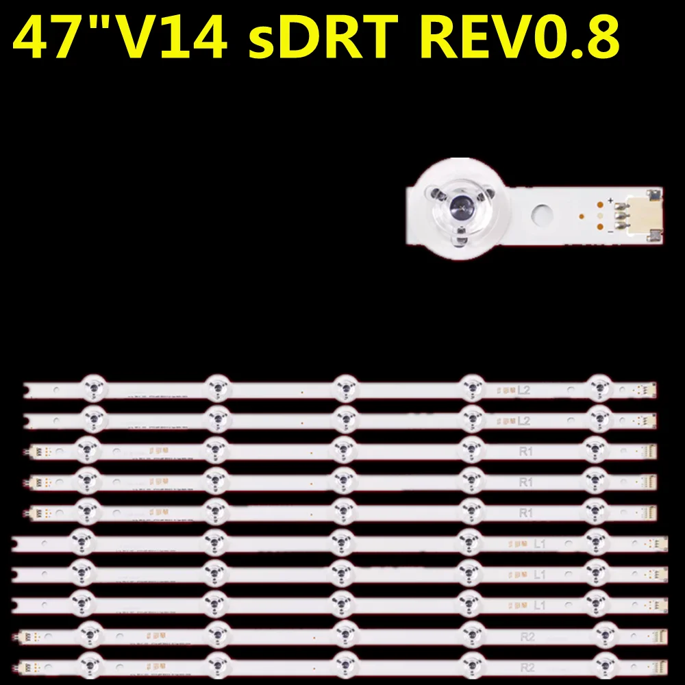 47インチv14-sdrt-rev08-6916l-1816b-6916l-1817b-6916l-1818b-6916l-1819b-47lb670v-tx-47as650b-lc420duh-pg-f1-用ledストリップ10個