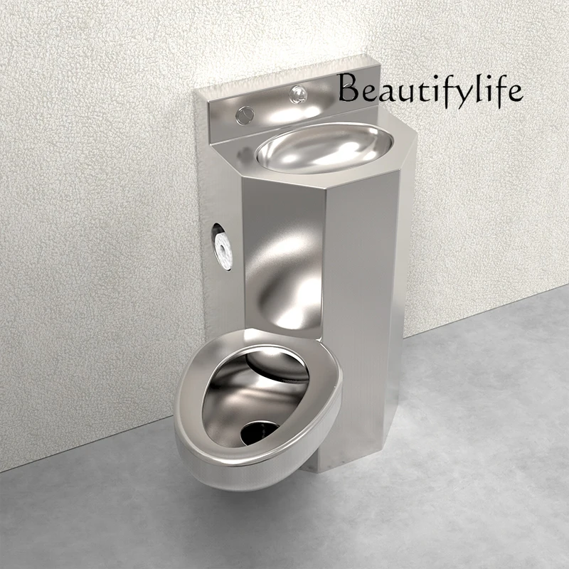 

One-piece toilet 304 stainless steel wall-mounted toilet wall-mounted toilet customization