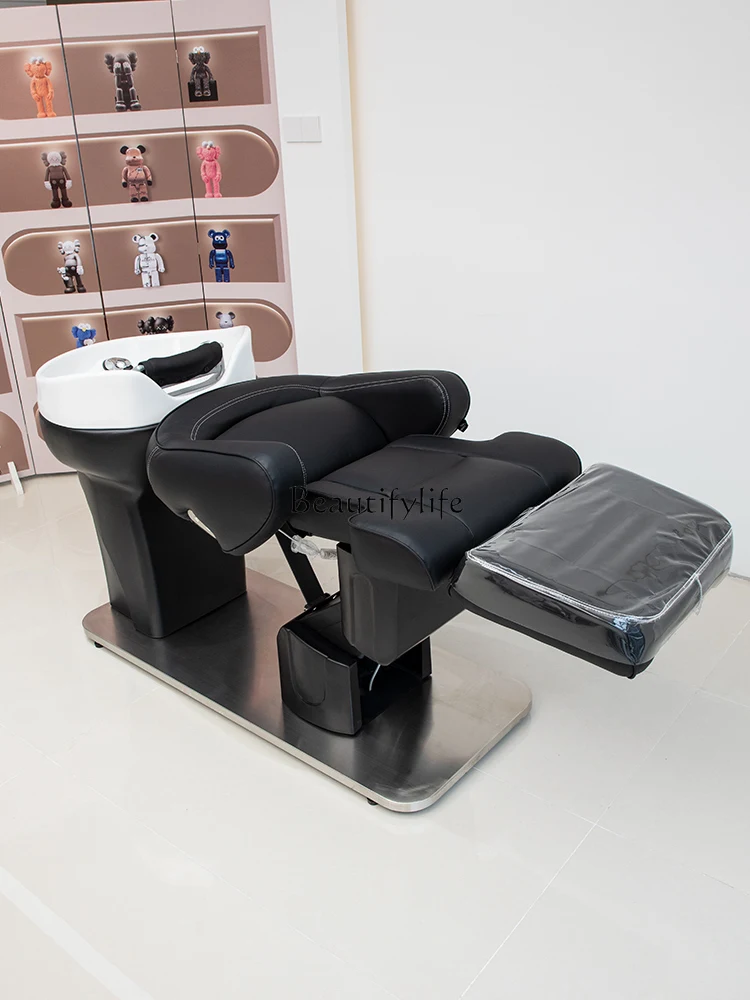 High-End Japanese-Style Electric Lifting Shampoo Chair Special Physiotherapy Rotating Sitting Semi-Full Lying Flushing Bed