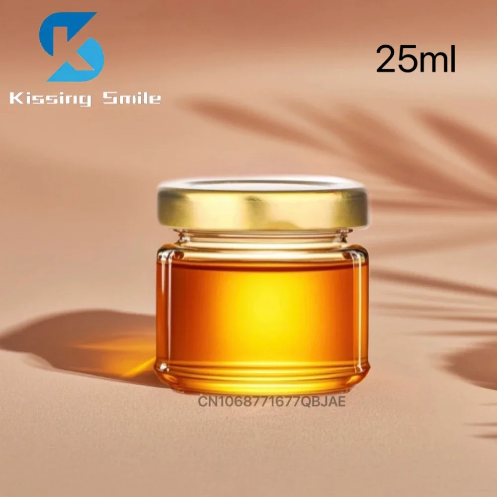 25ml 45ml Small Glass Bottles Mini Honey Bottle for Wedding Invite Gift Wedding Sticker Handmade Thank You Tag Packing Container