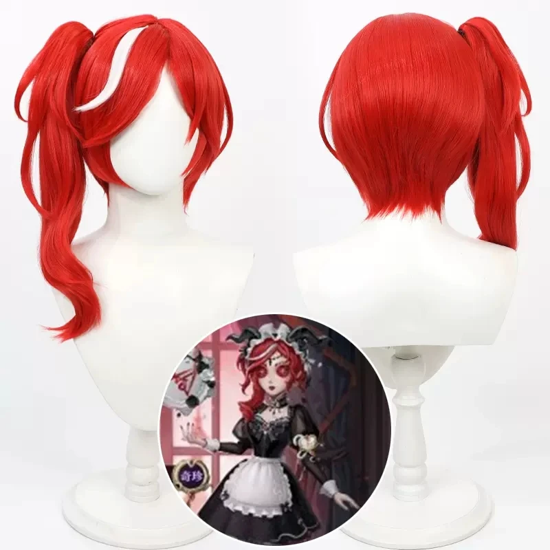Nueva identidad V Fiona Gilman Cosplay peluca carmesí sacerdotisa Cosplay bruja Fiona carmesí peluca pelo sintético resistente al calor