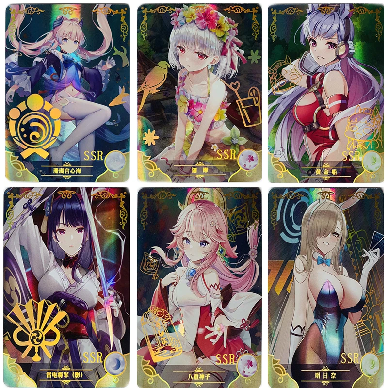 

Goddess Story Ryugu Rena Kirigiri Kyouko Kawaii Card Holder Japanese Anime Characters Bronzing Rare Collectible Card Kids Toys