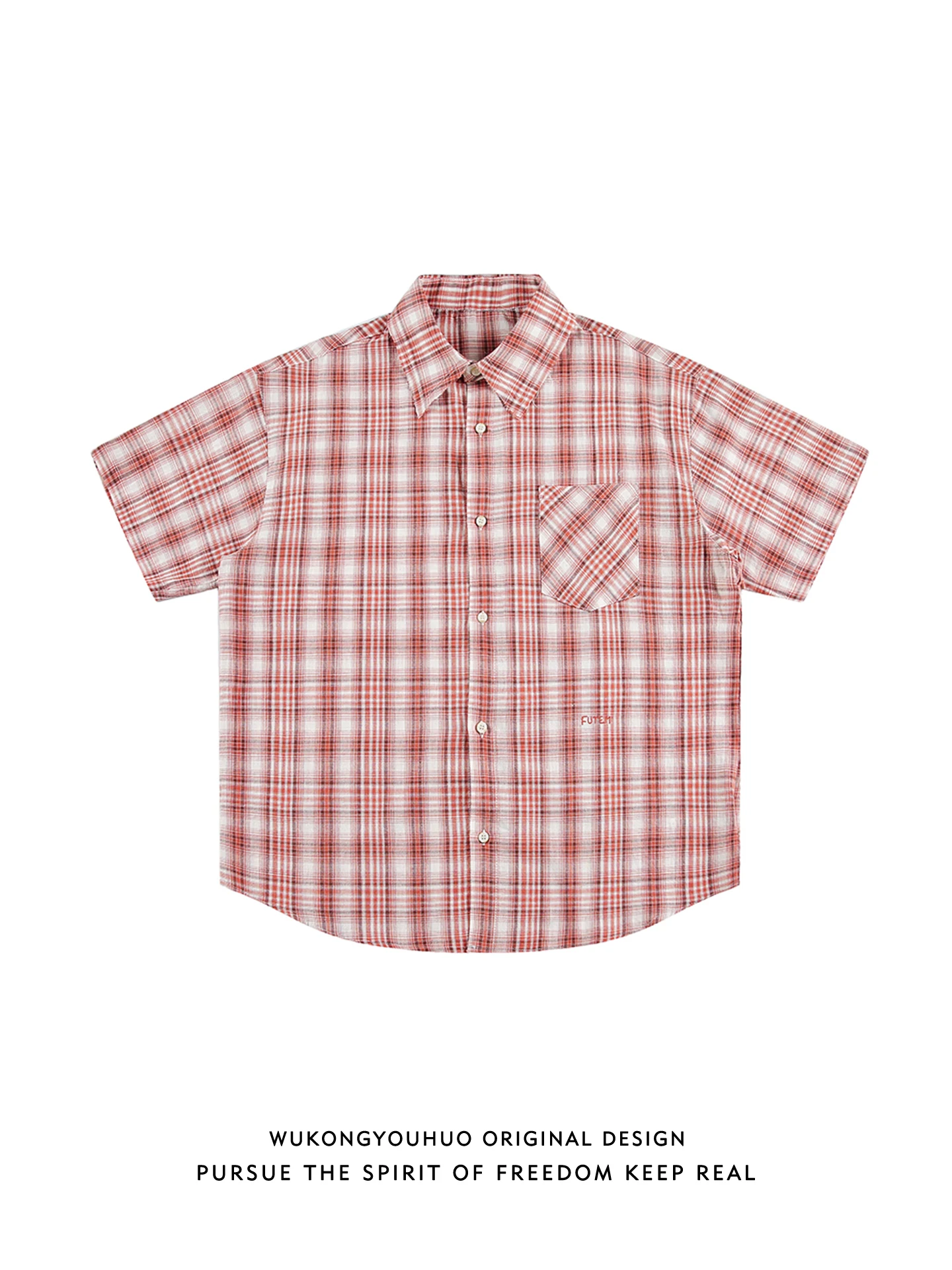 

Cleanfit Plaid ort Sve Casual irt ex Spring Summer Breathable Loose Fit Youth Faion ket Design irt