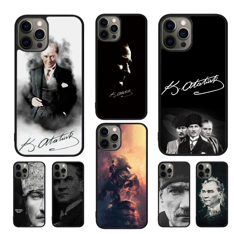 Turkey Mustafa Kemal Ataturk Mobile Phone Cases Cover For iPhone 16 15 14 12 13 mini 11 Pro MAX apple 6 7 8 Plus SE2020 Coque