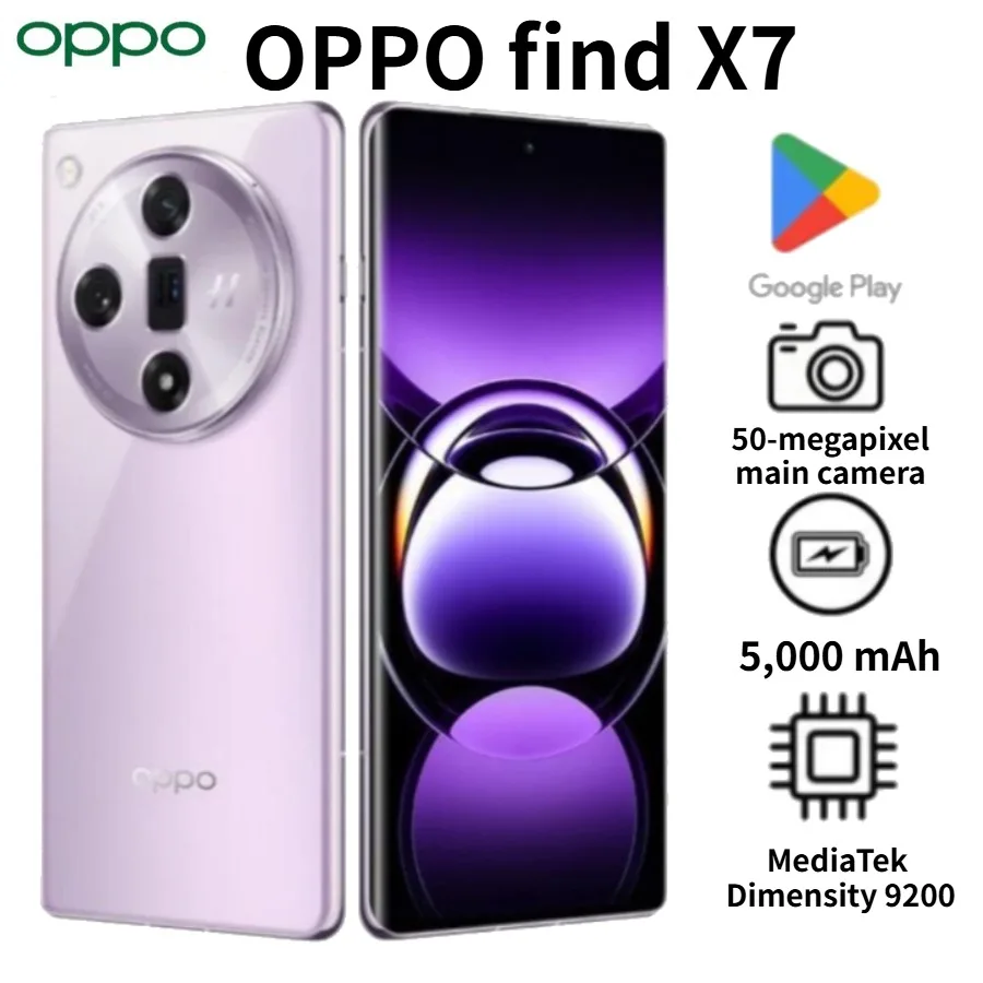 OPPO Find X7 Dimensity 9300 Chipset, 100W Fast Charging, Dual SIM, 8+256 GB Mobile Phones Smartphone