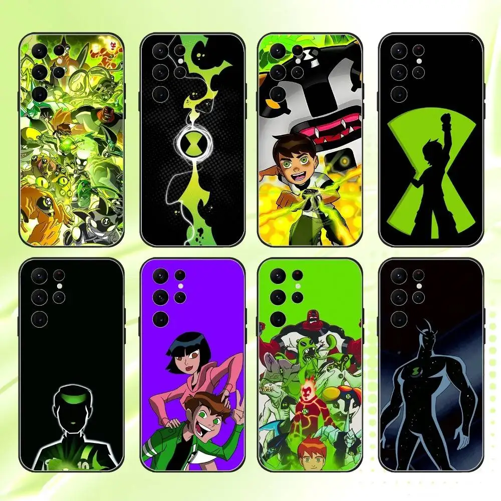 

Cartoon Ben 10 Phone Case For Samsung S 25,24,23,22,30,21,10,9,Ultra,Plus,Lite,FE,4,5G Black Soft Case