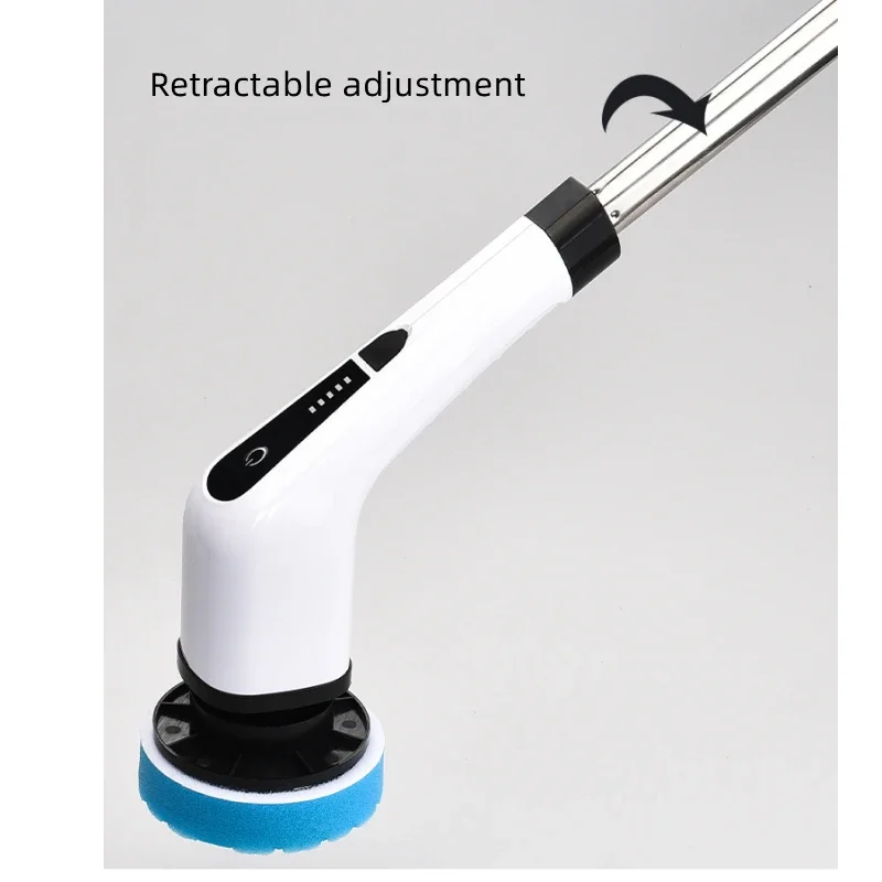 New Wireless Electric Cleaning Brush Multi-function Long Handle Bathroom Brush Floor Tile Toilet Brush Dishwashing Pot Artifact