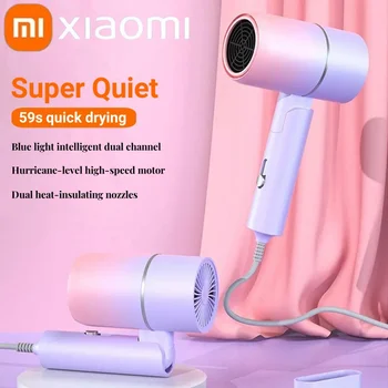 Xiaomi-アロマディフューザー付きのポータブルイオンヘアドライヤー,速乾性,ブルーライト,プロフェッショナル,折りたたみ式,家庭用,旅行用,ヘアケア