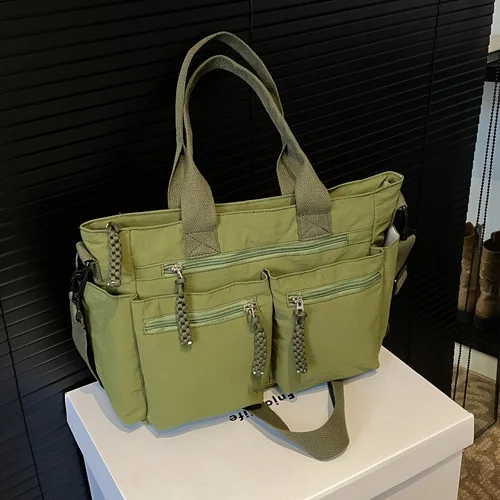 Imagen 2 del producto Bolso de mano de tela de nailon para ocio, bolso de hombro para ir al trabajo de gran capacidad, cruzado, de viaje, novedad de 2024