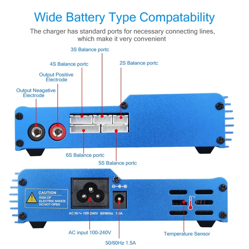 80W iMAX B6 AC 2.0 RC Battery Balance Charger B6AC 2.0 7A For LiHv Lipo nimh Li-ion ni-cd Digital  LCD Digital Screen Charger
