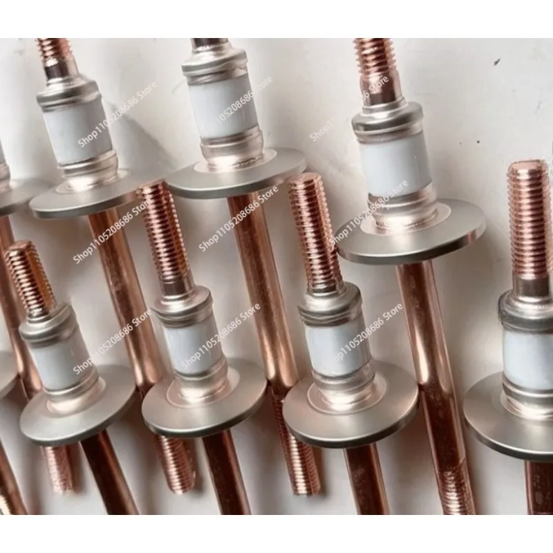 1pcsUltra-high Vacuum KF25 Electrode Brazing High Voltage Insulating Seal Through Ceramic Lead Feedthrough