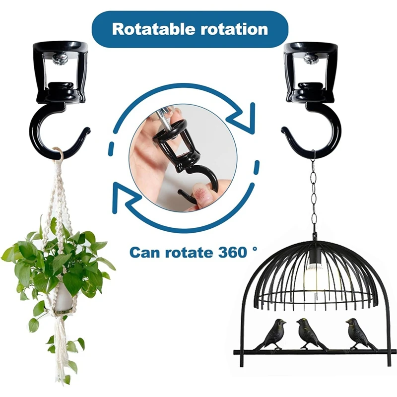 

Потолочные крючки для подвешивания растений, сверхпрочные металлические крючки для растений, винтовые крючки для подвешивания птичьих кормушек