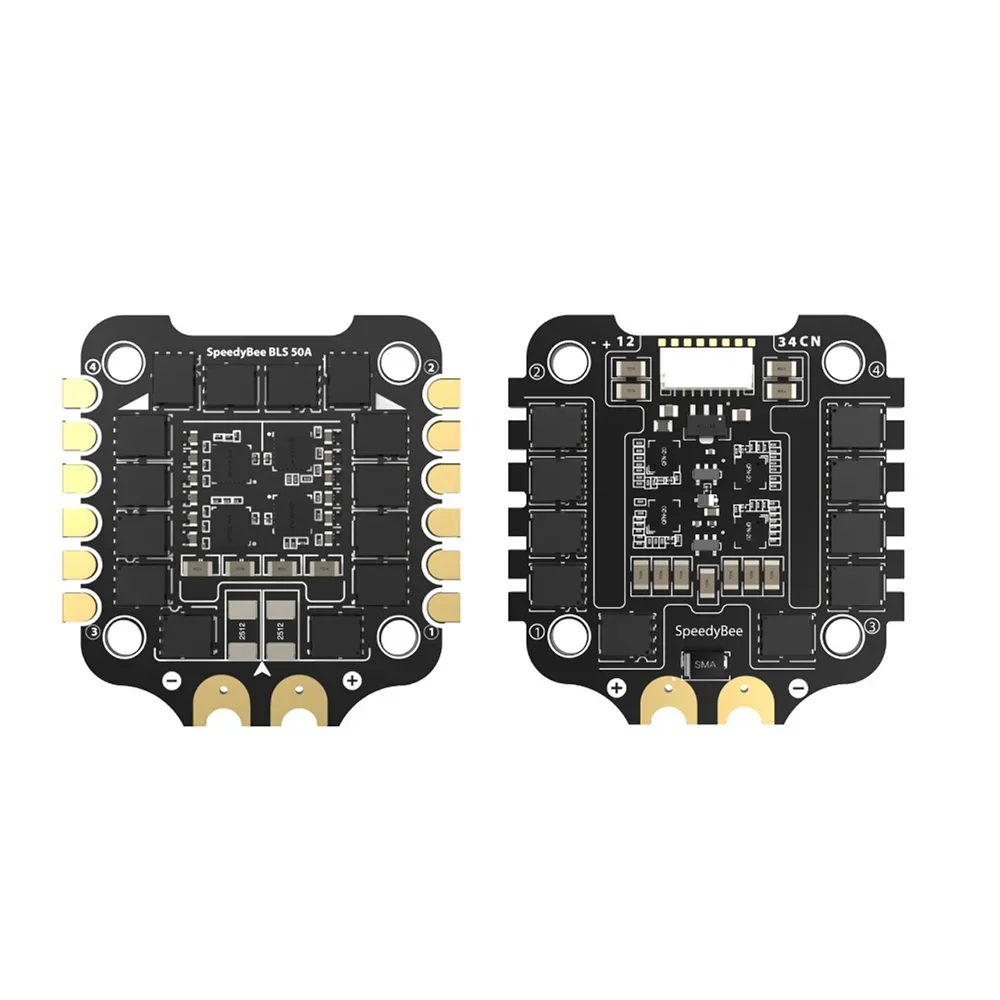 SpeedyBee F405 BLS 50A 30x30 4-in-1 ESC Real 50A 4-in-1 ESC Bluetooth 4-level LED battery indicator 8 motors output 1000uF