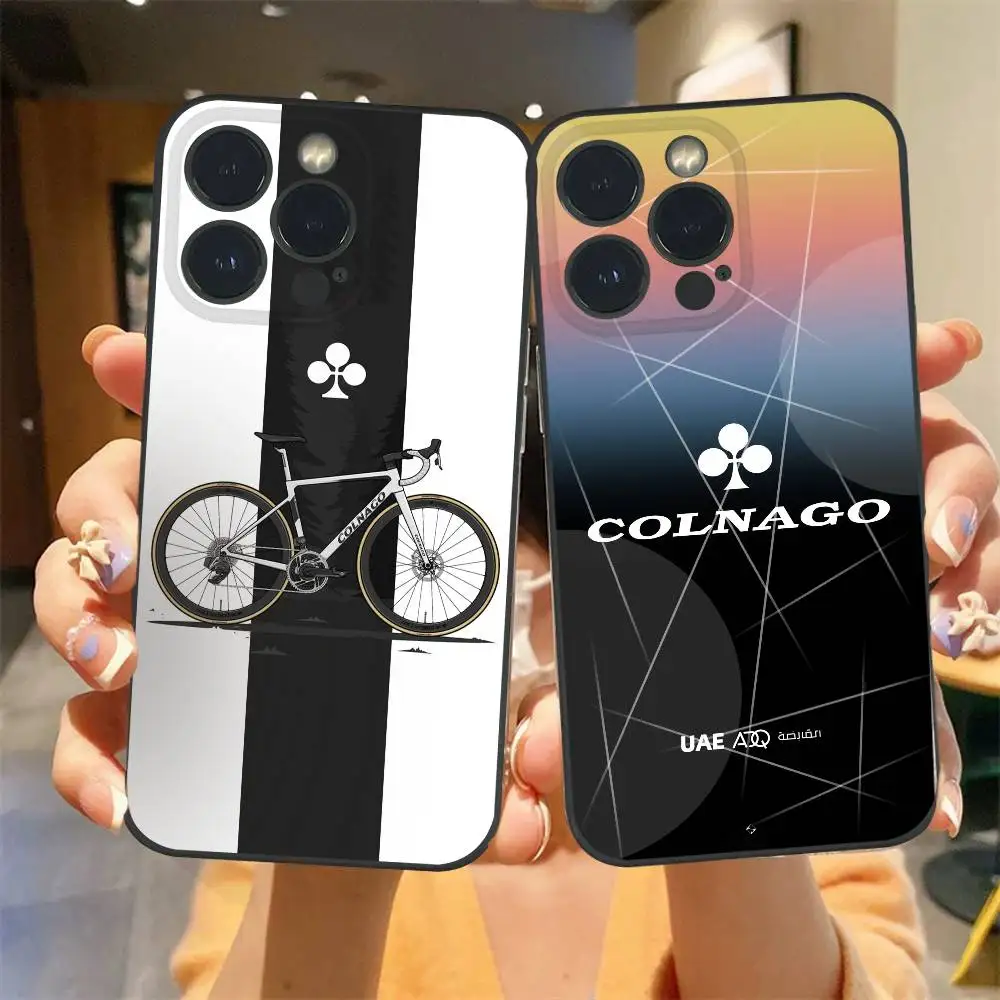 Coque de téléphone classique Poker Sports c-colnagoS, étui antichoc pour iPhone 16 15 14 13 Pro Max Plus Mini, coque souple givrée