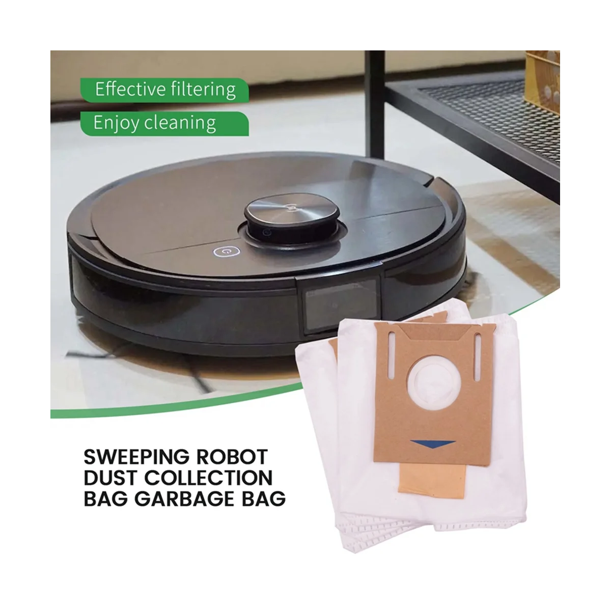 DEEBOT OZMO 진공 먼지 봉투, 로봇 진공 부품, T8, T8 Max, T8 시리즈, T9 시리즈, N8, N8 프로, 7 팩