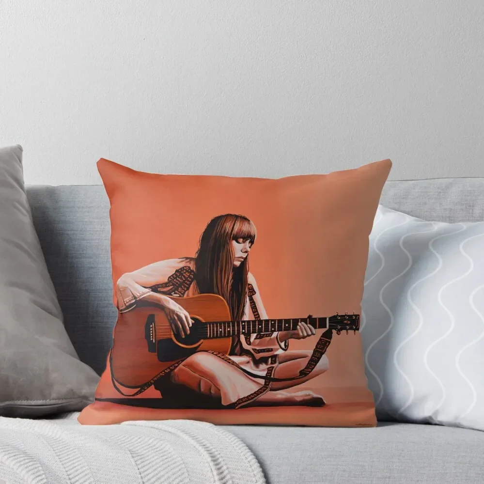 Joni Mitchell Painting Throw Pillow christmas pillowcases autumn decoration pillow