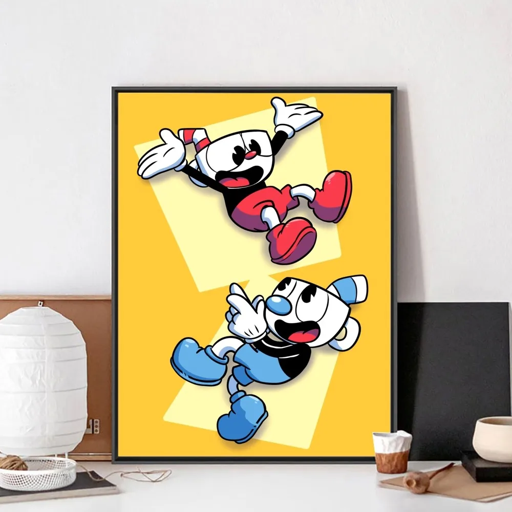 Cartoon Game C-Cuphead Poster No Framed Poster Kraft Club Bar Paper Vintage Poster Wall Art Painting Bedroom Study Stickers