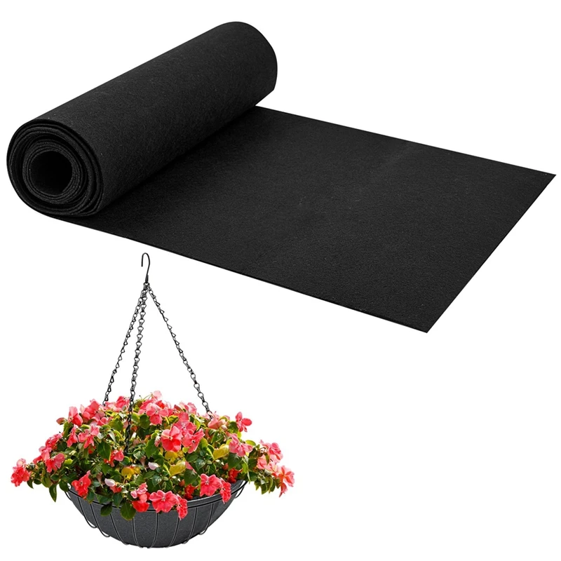 Fabric Planter Liner Roll Non Woven Plant Felt Liner Roll Black Liners Roll Alternative Coconut Liner