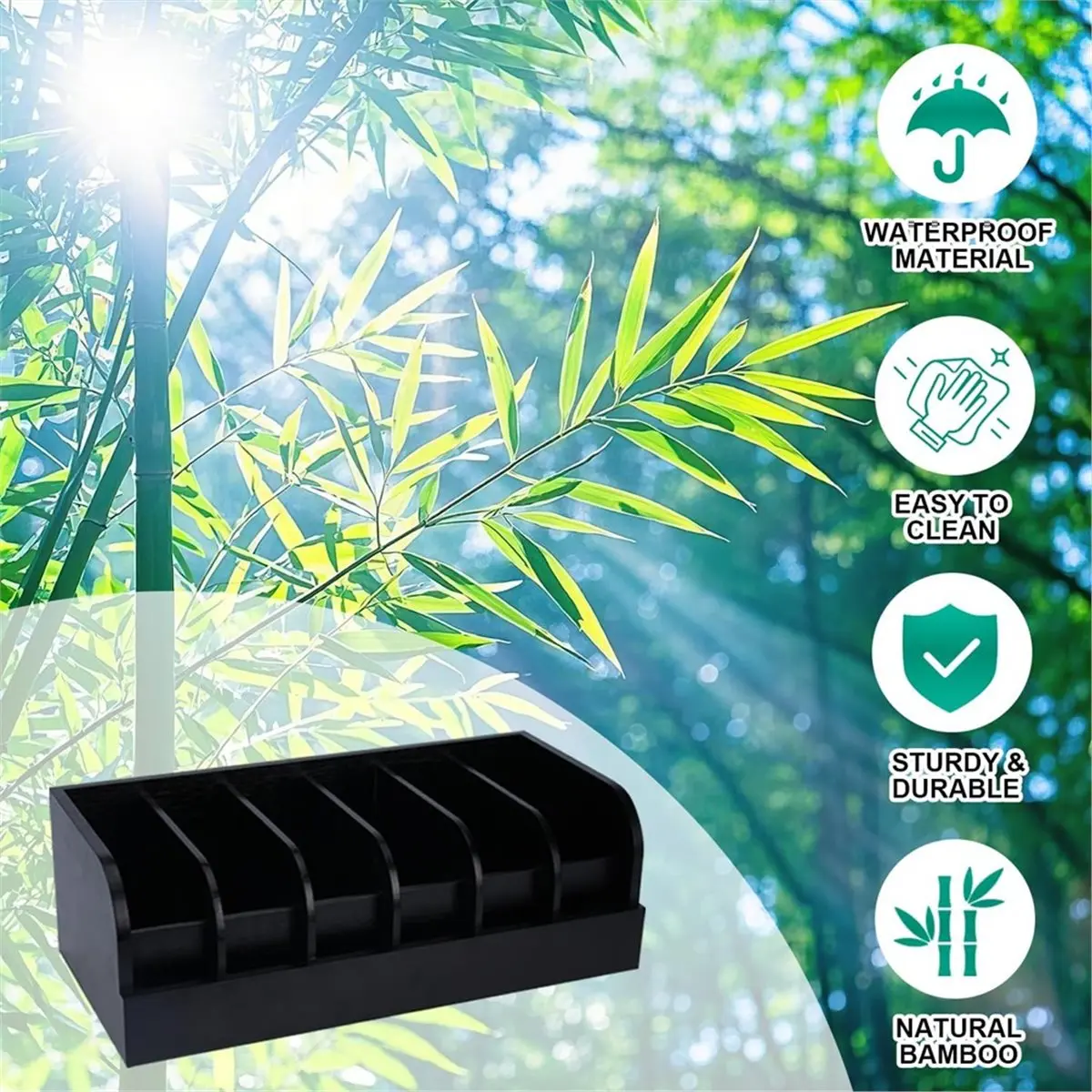 

2026 New Belt Organizer, 6 Compartments Belt Organizer for Closet and Drawer, Bamboo Display Case for Tie and Belt