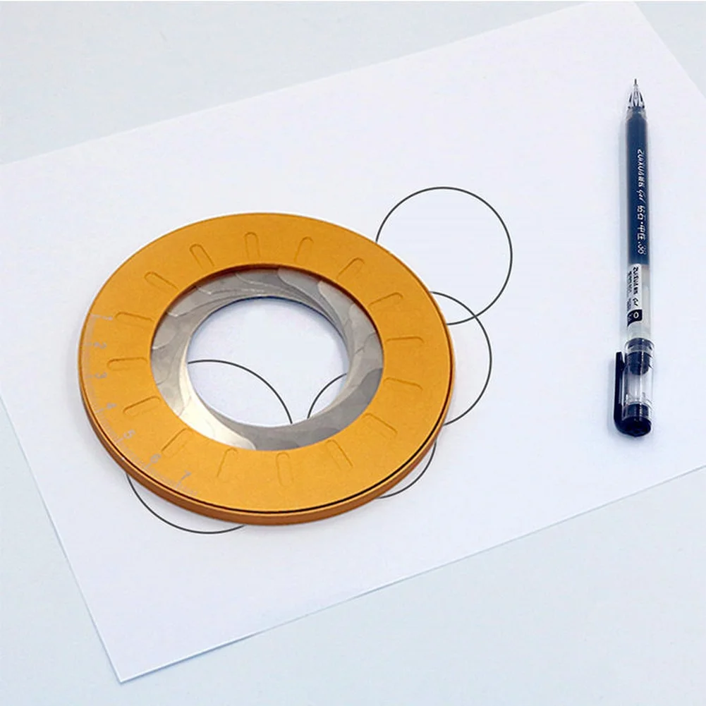 

Gold Circle Drawing Tool Compact And Portable Drawing Tool Circle Drawing Tool Easy Operation Aluminum Alloy Body