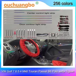 Ouchuangbo LED Backlight For VW Golf Mk6 MK4 Touran Passat B5 B6 B8 Polo Jetta Tiguan arteon MK5 Touareg Sharan Ambient Light