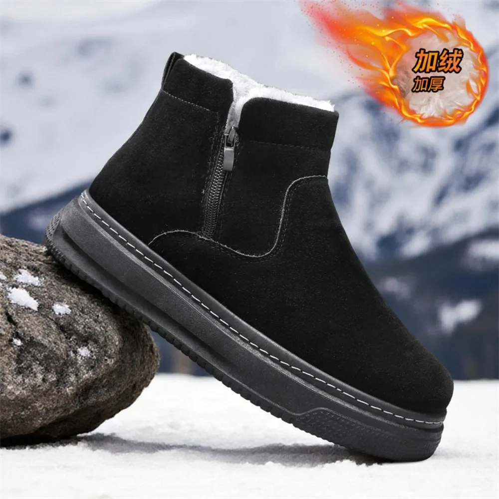 2026 зимняя теплая обувь с высоким берцем, хорошее качество, непромокаемая плюшевая обувь с верхом, нескользящие хлопковые зимние ботинки, обувь унисекс
