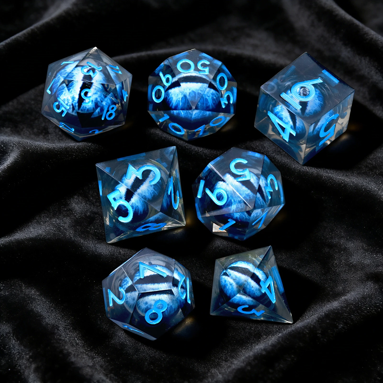

Resin DND Dice Set 7 PCS Polyhedral Dice for Dungeon and Dragon Role-Play Game RPG Dice