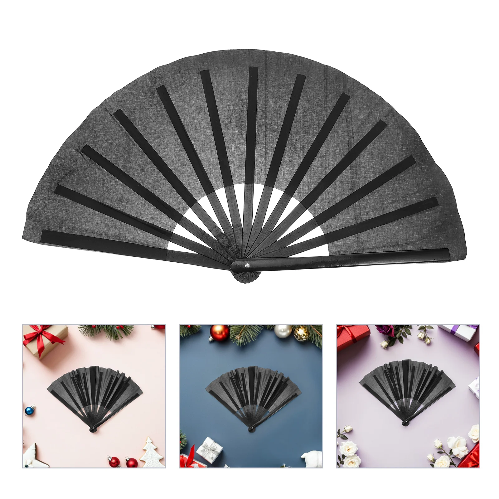 

4pcs Handheld Fan Foldable Chinese Japanese Style Bamboo Folding Fans For Dance Wedding Party Festival Performance Decorative