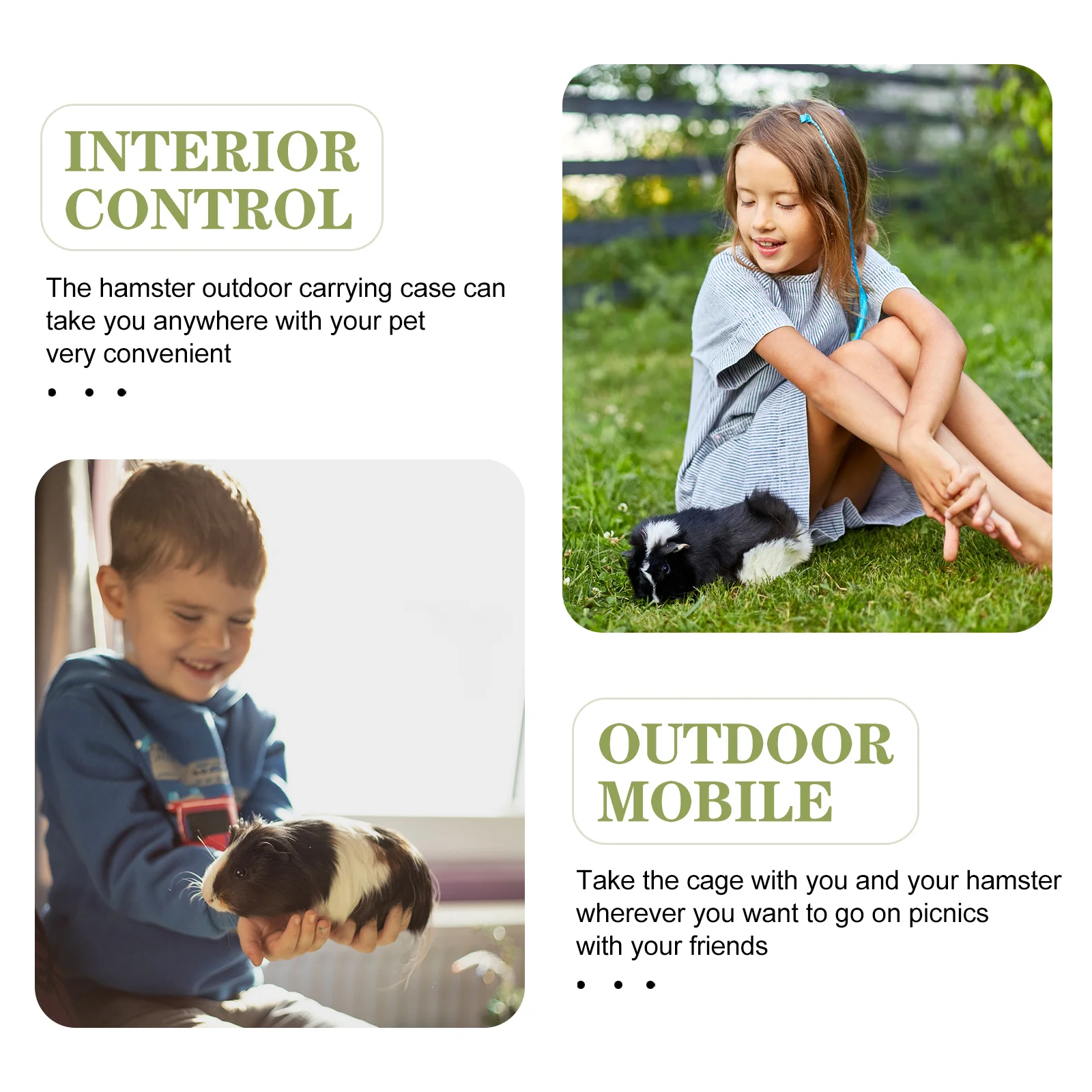 

Plastic Hamster Travel Box Sturdy Secure Carry Case for Small Pets Breathable Ventilation Easy Carry Handle for Outdoor Use