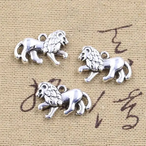 

10pcs 15x22mm Tibetan Silver Alloy Charm Animal Lion Pendants DIY Crafts EF3839