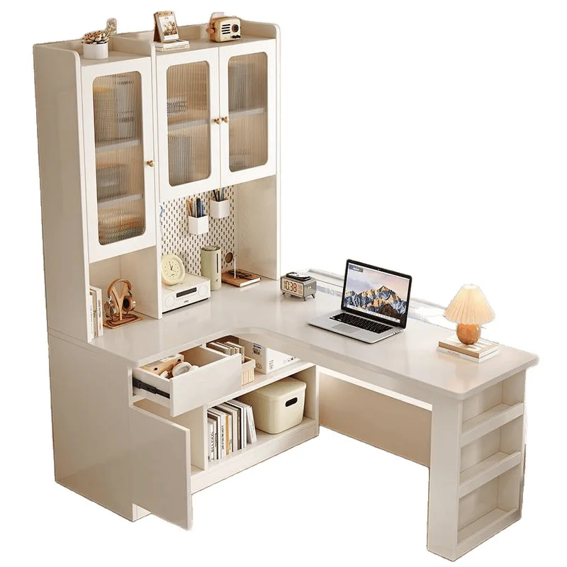 

Стол из массива дерева Книжный шкаф Встроенный угловой стол Компьютерный стол Настольный стол Бытовой студенческий кабинет