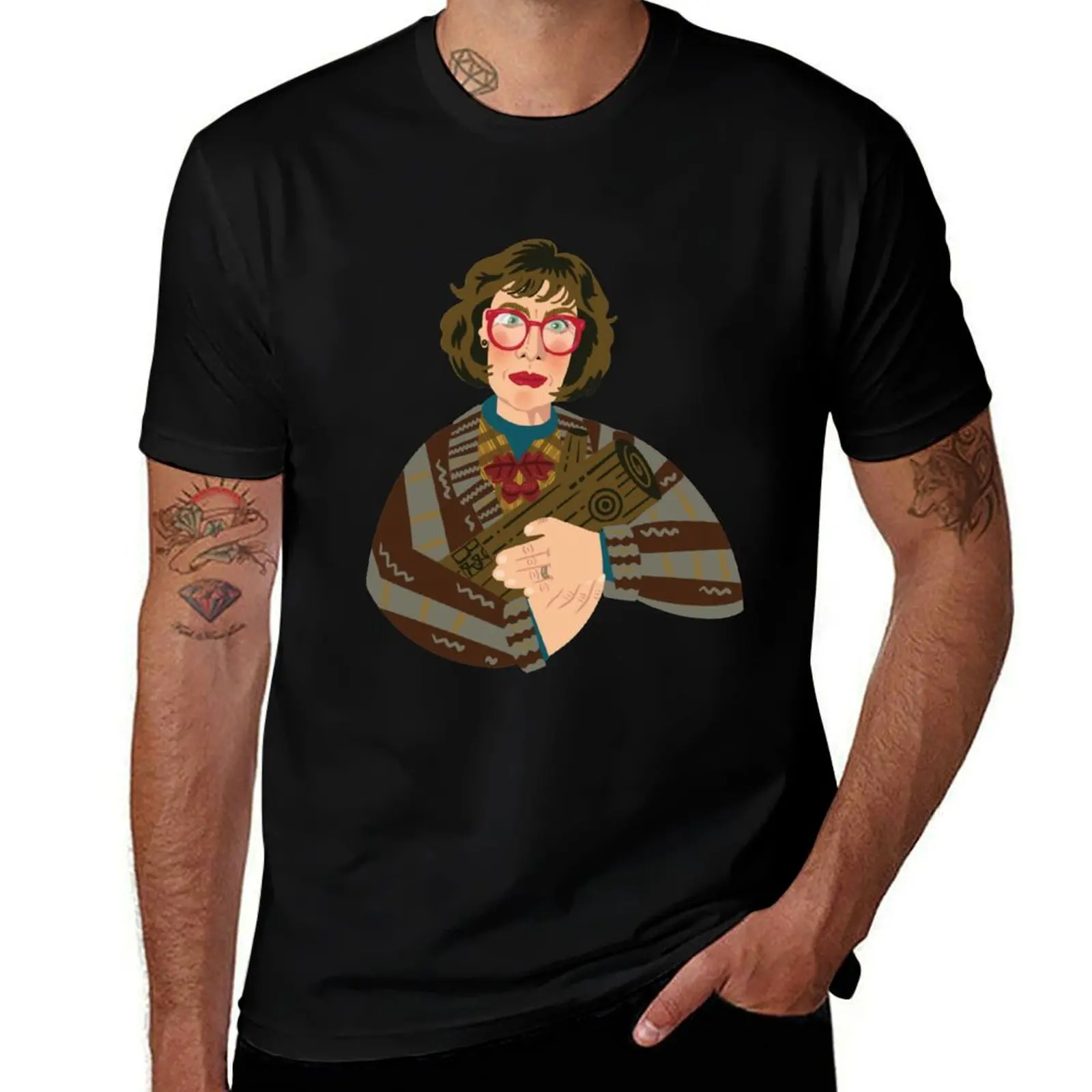 

Log Lady T-Shirt Holiday All Match T-Shirt